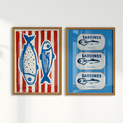 Composição de Quadros Peixes e Sardinhas