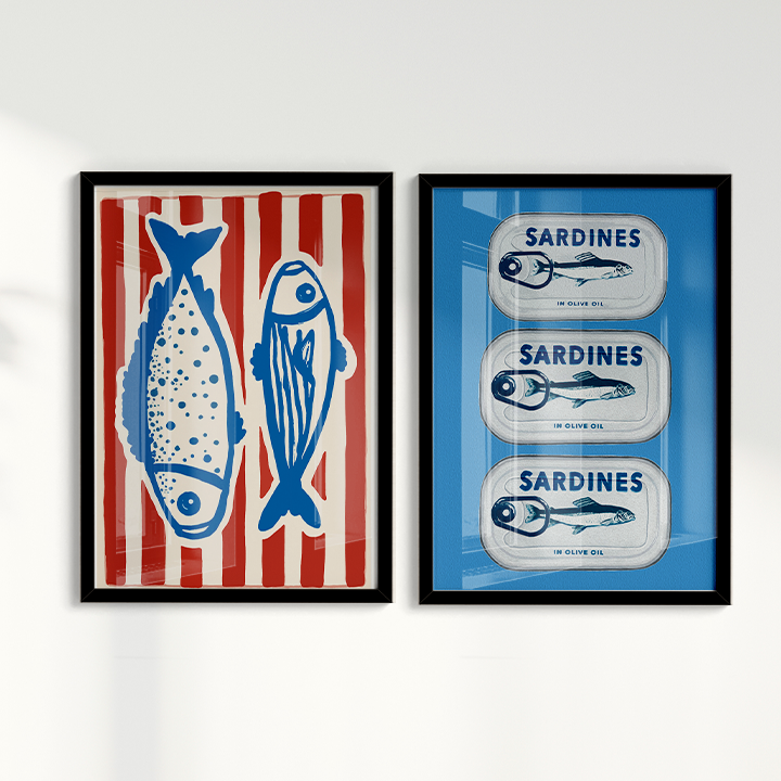 Composição de Quadros Peixes e Sardinhas