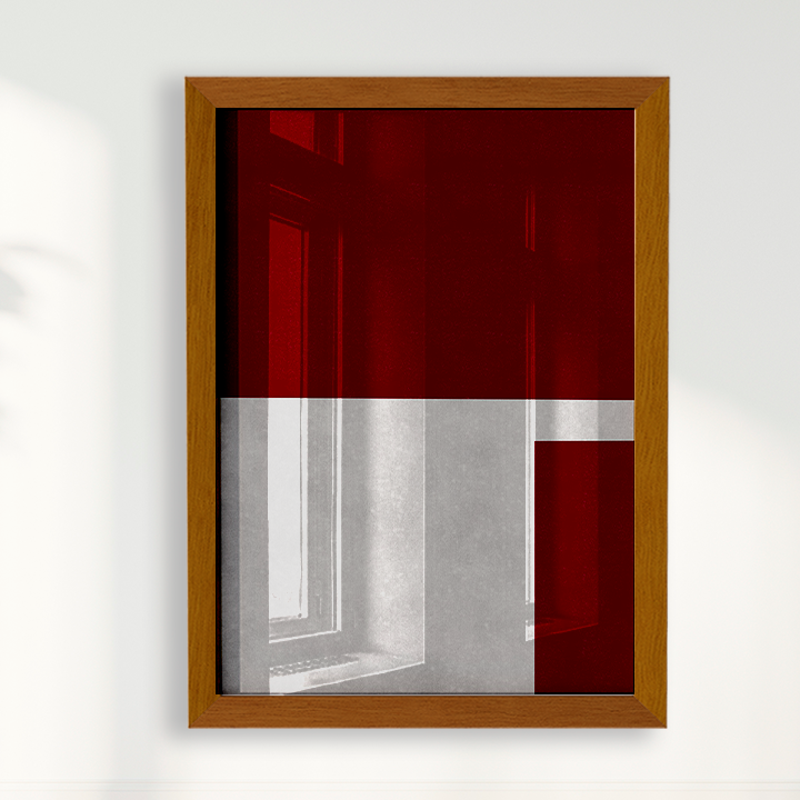 Quadro Ensaio IV vinho por Nicole Romão