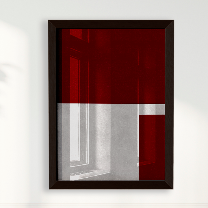 Quadro Ensaio IV vinho por Nicole Romão