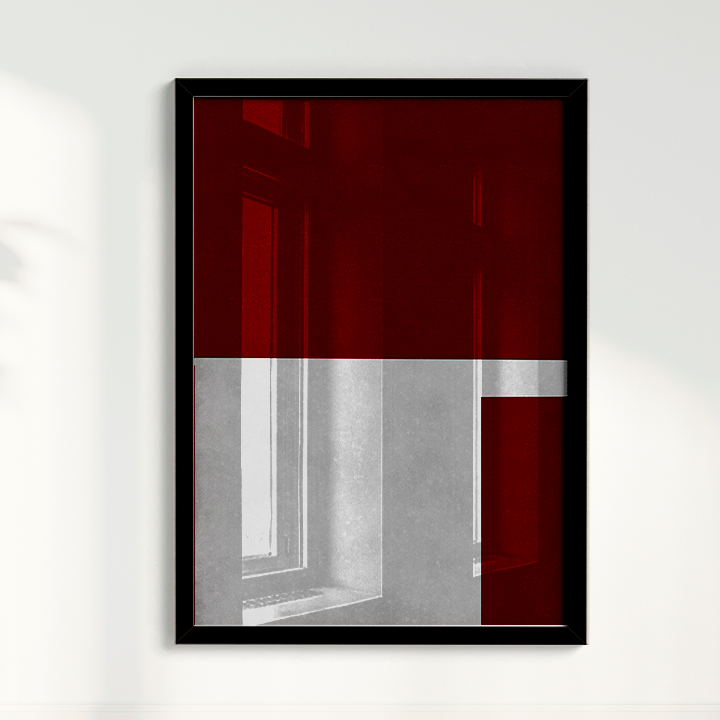 Quadro Ensaio IV vinho por Nicole Romão