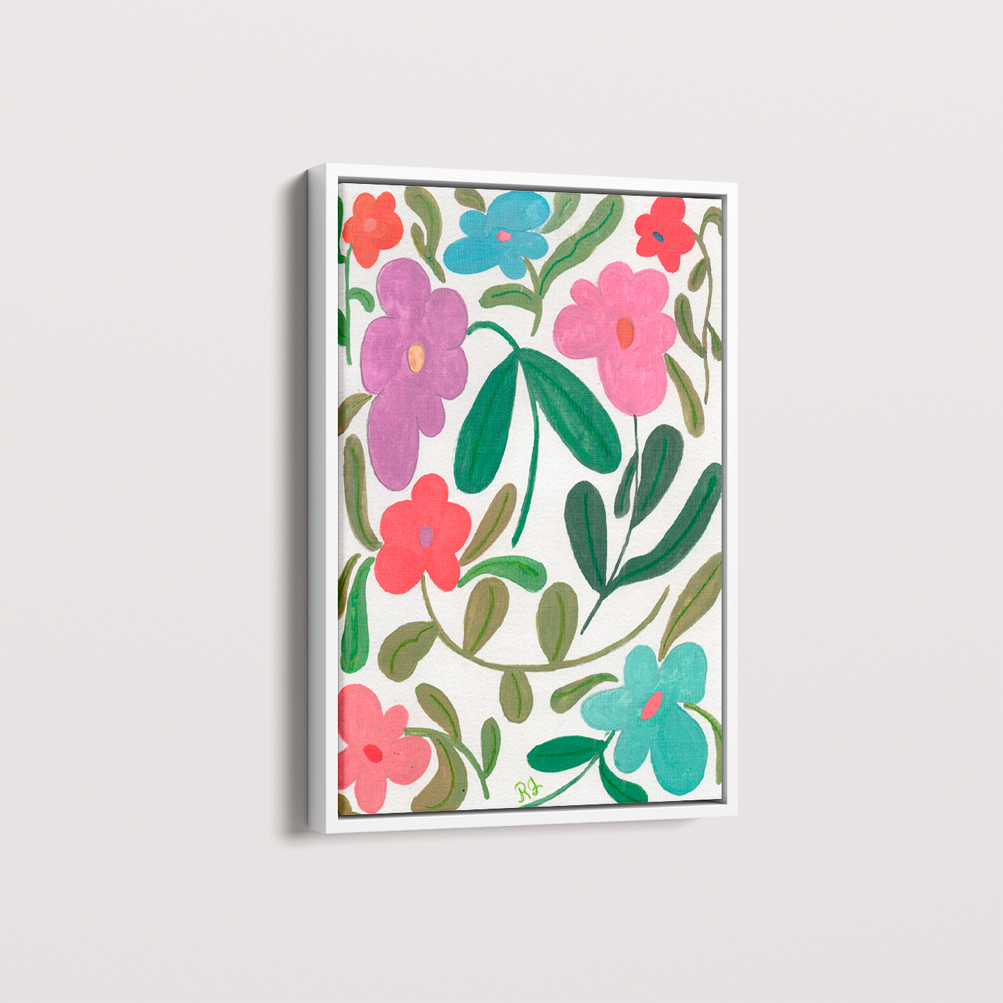 Abstrato Floral III por Aquarelando