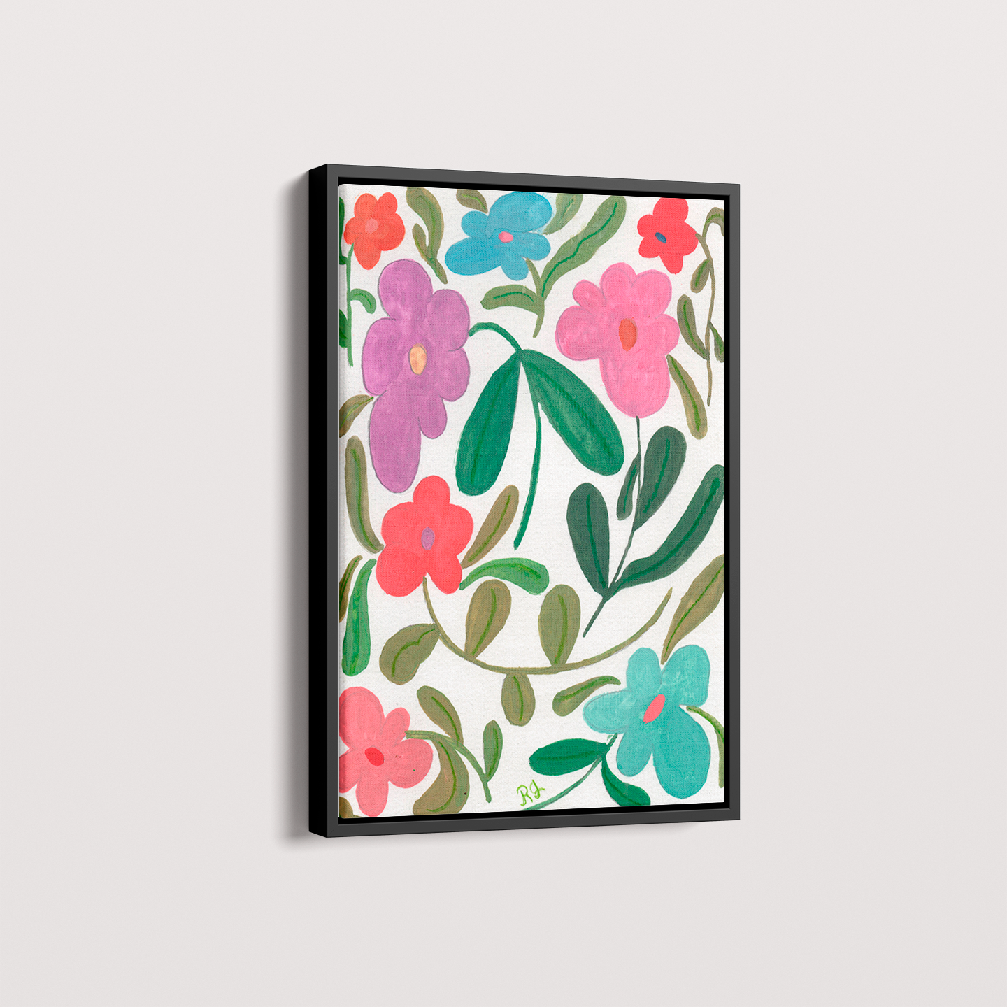 Abstrato Floral III por Aquarelando