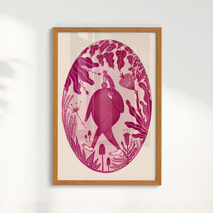 Quadro Gato Floresta por Camila da Lomba