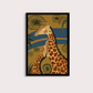 Girafa fundo Azul por Intui.Art