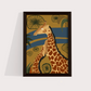 Girafa fundo Azul por Intui.Art
