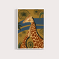 Girafa fundo Azul por Intui.Art