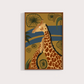 Girafa fundo Azul por Intui.Art