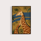 Girafa fundo Azul por Intui.Art