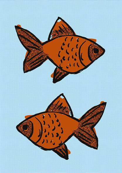 Quadro Gold Fish I por Bruna Miyuki