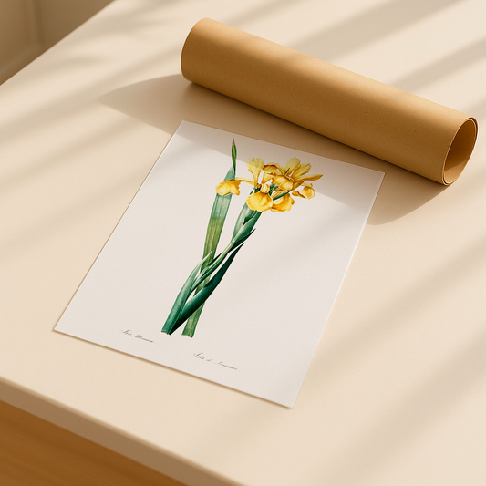 Print Iris Amarela - Tamanho A4