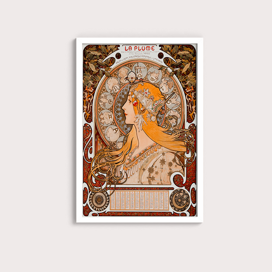 La plume por Alphonse Mucha