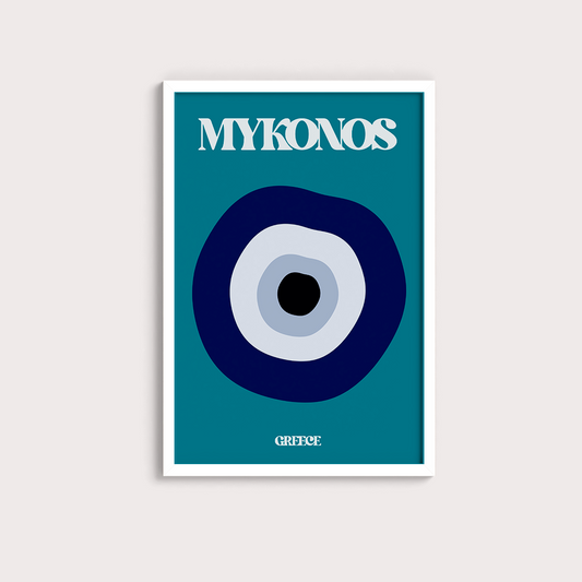 Quadro Mykonos tamanho A2 - Pronta Entrega