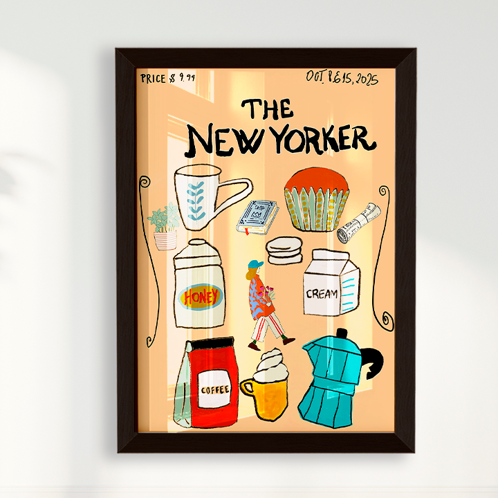 The New Yorker 特注額装 90 x 60cm アート フレーム Quadro The New Yorker por Heloisa Camargo | LARTESTUDIO