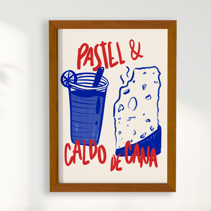 Quadro Pastel e Caldo de Cana Brasilidades Jpeg