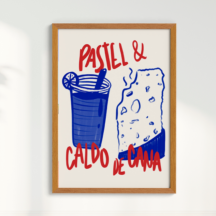 Quadro Pastel e Caldo de Cana Brasilidades Jpeg