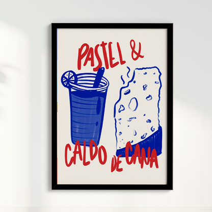 Quadro Pastel e Caldo de Cana Brasilidades Jpeg