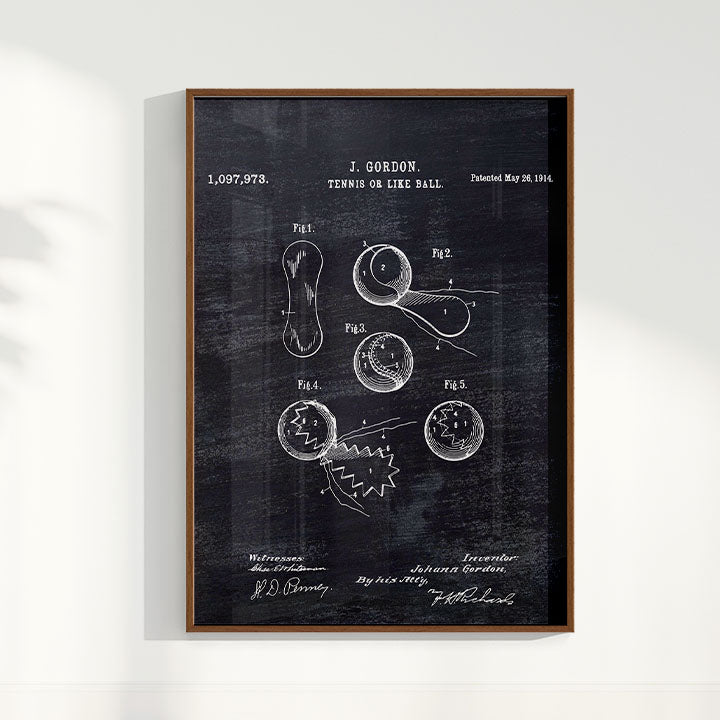 Quadro Patente Bola de Tênis