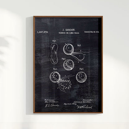 Quadro Patente Bola de Tênis