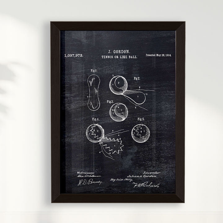 Quadro Patente Bola de Tênis