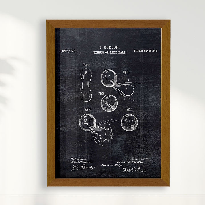 Quadro Patente Bola de Tênis