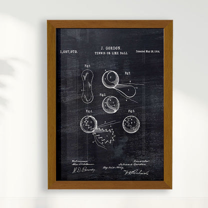 Quadro Patente Bola de Tênis