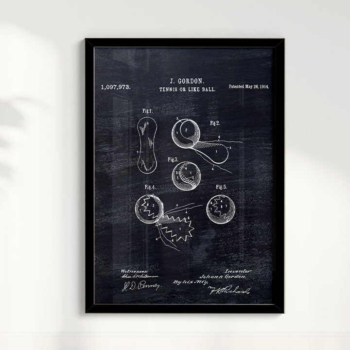 Quadro Patente Bola de Tênis