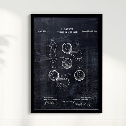 Quadro Patente Bola de Tênis
