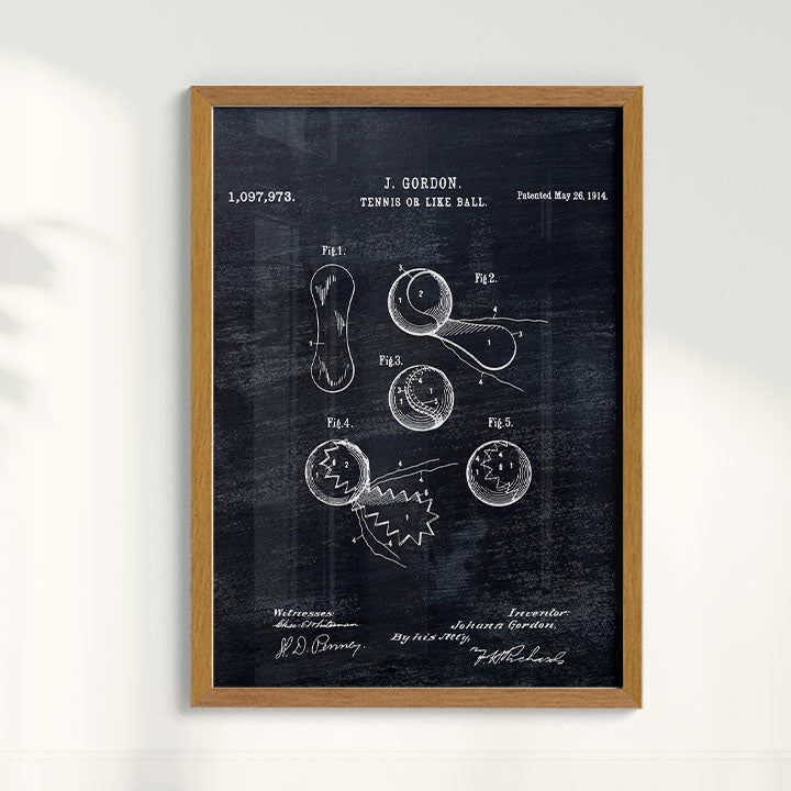 Quadro Patente Bola de Tênis