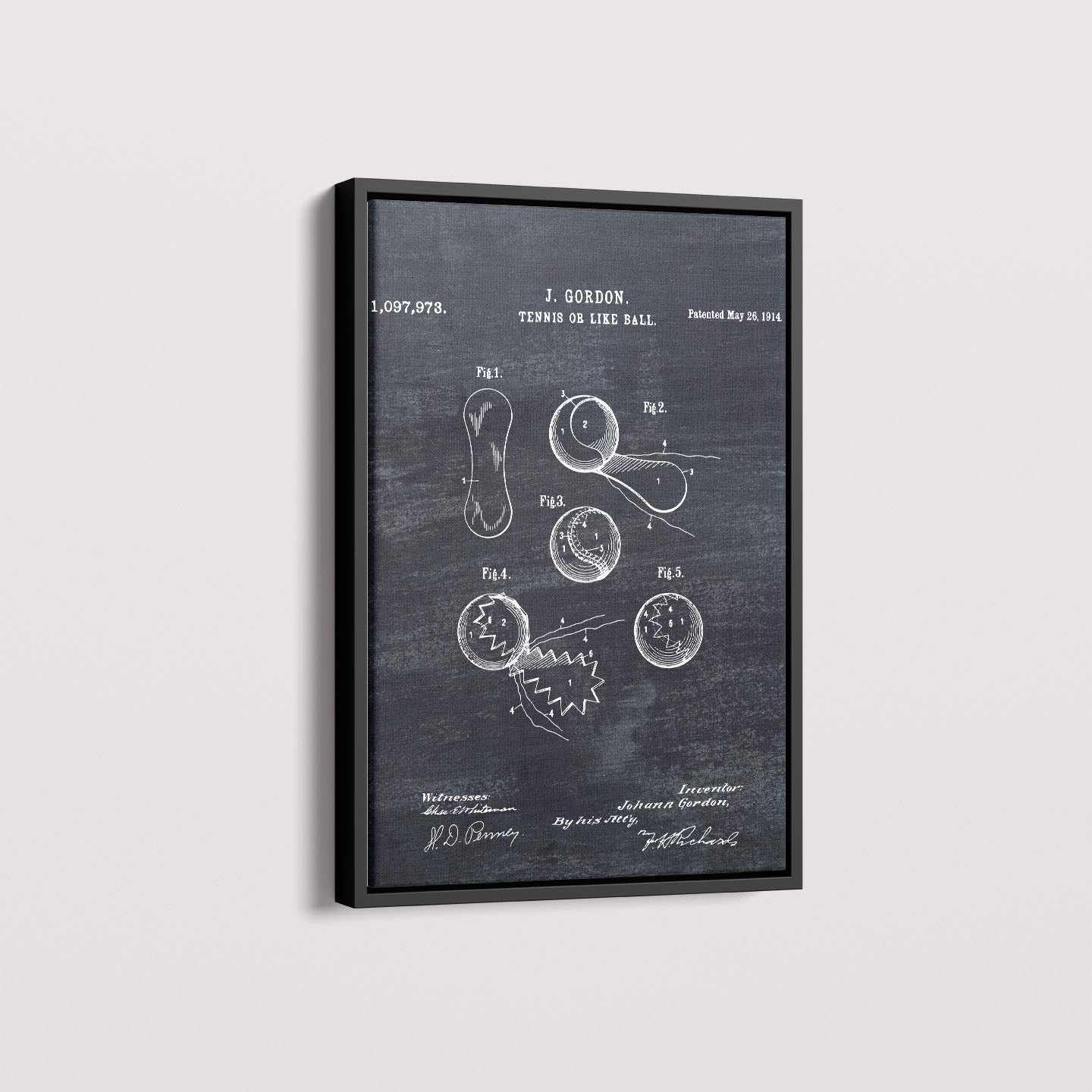 Quadro Patente Bola de Tênis