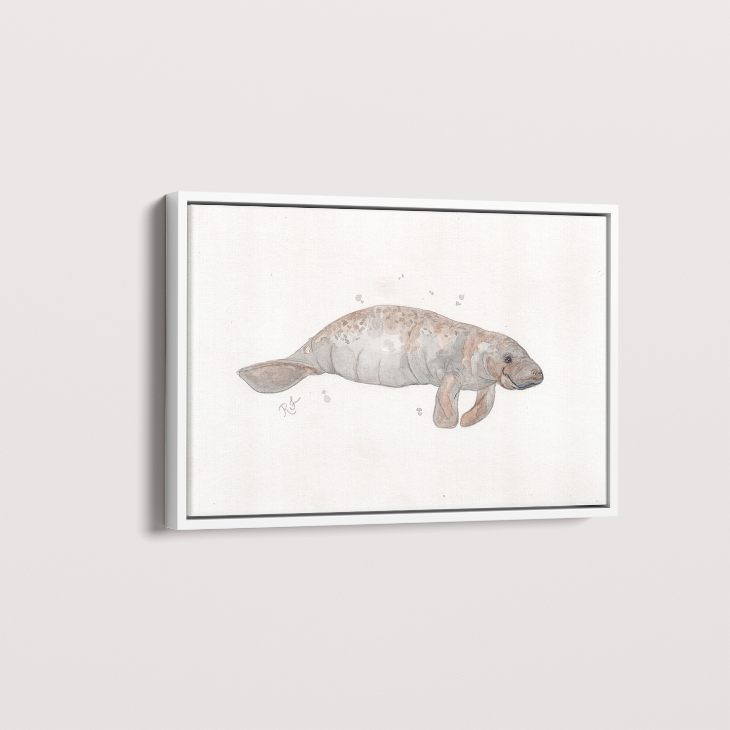 Quadro Peixe boi por Rayana Karoline