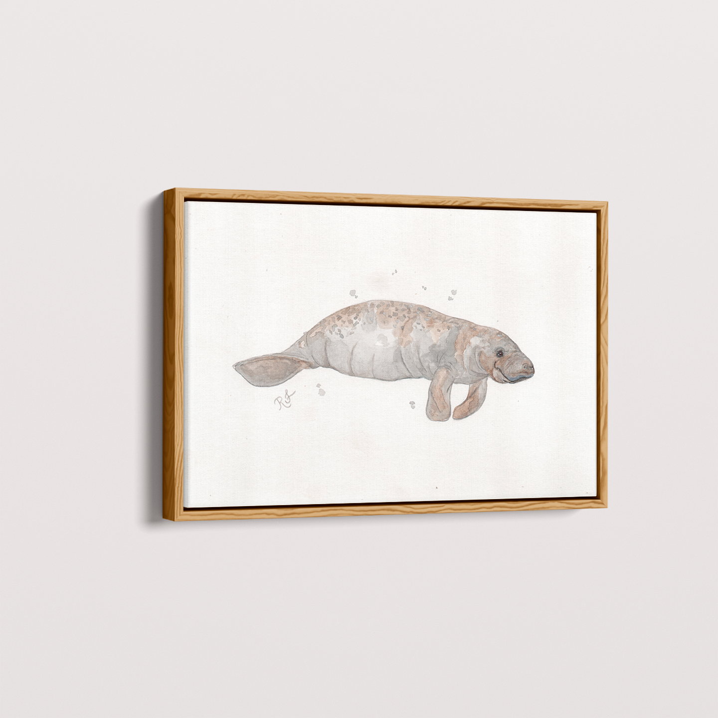 Quadro Peixe boi por Rayana Karoline