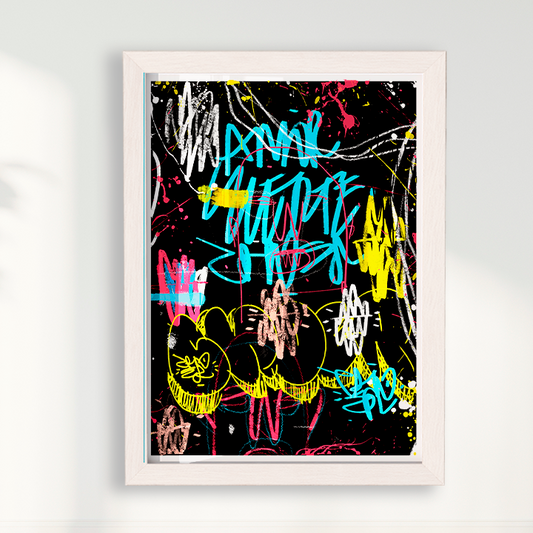 Quadro Abstrato Preto por Samuel Choer