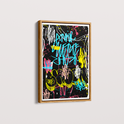 Quadro Abstrato Preto por Samuel Choer