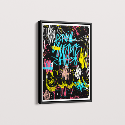 Quadro Abstrato Preto por Samuel Choer