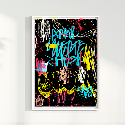 Quadro Abstrato Preto por Samuel Choer