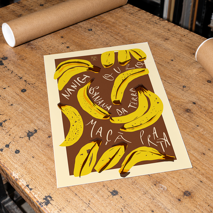 Print Banana por Jpeg Brasilidades A3 Pronta Entrega