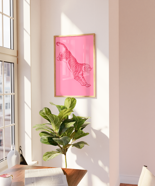Quadro Tiger - Pink