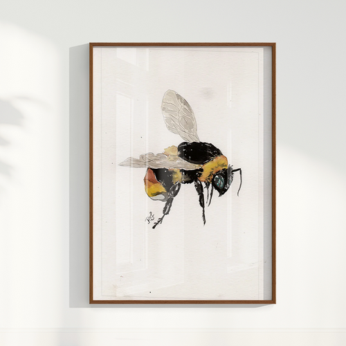 Quadro Abelha por aquarelando