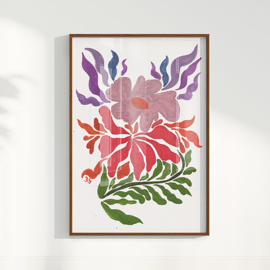 Abstrato Floral I por Aquarelando