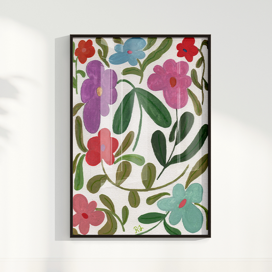 Abstrato Floral III por Aquarelando