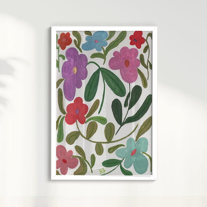 Abstrato Floral III por Aquarelando