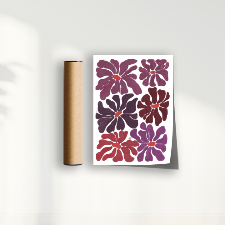 Abstrato Floral IV por Aquarelando