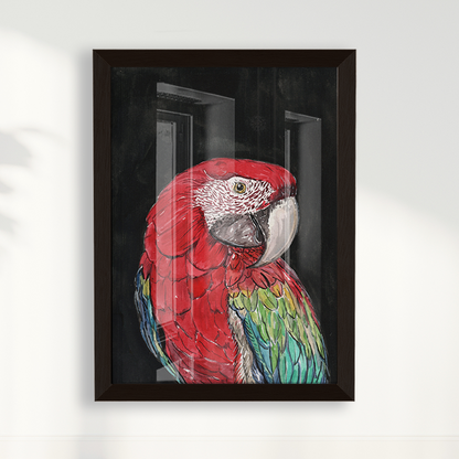 Quadro Arara por aquarelando
