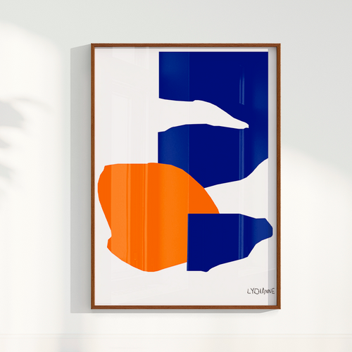 Quadro Azul Laranja