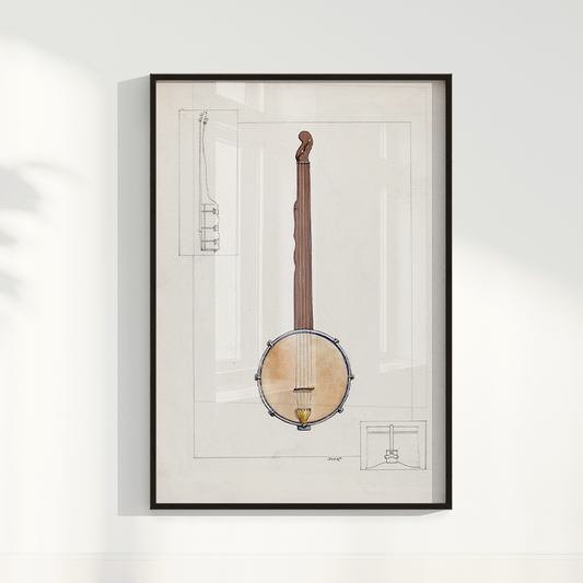 Quadro Banjo vintage poster