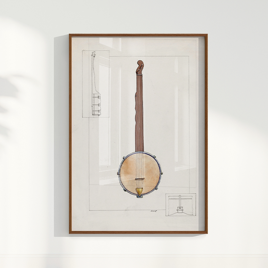 Quadro Banjo vintage poster
