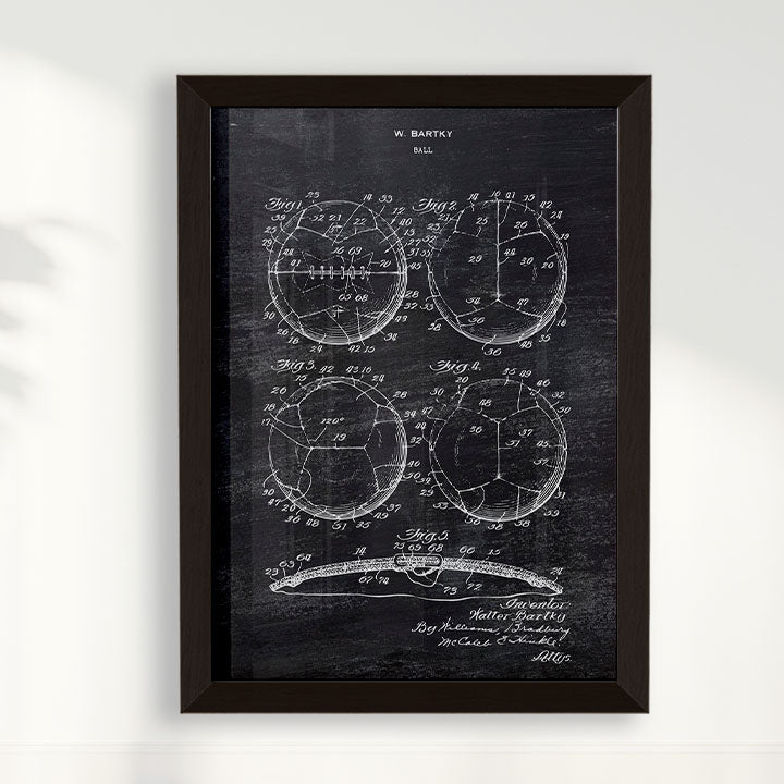 Quadro Patente Bola de Futebol