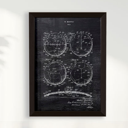 Quadro Patente Bola de Futebol