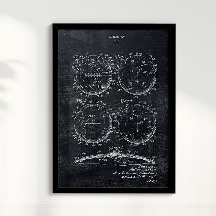 Quadro Patente Bola de Futebol
